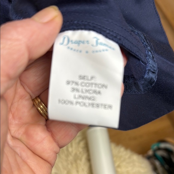 Draper James Navy Blue Sleeveless Fit and Flair Dress - Picture 4 of 8